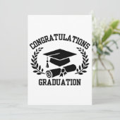 Herzlichen Glückwunsch zur Einladung des Abschluss (Stehend Vorderseite)