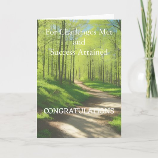 Herzlichen Glückwunsch zur Erfolgskarte Dankeskarte (Vorderseite)