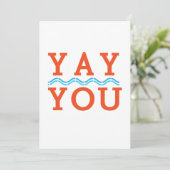 Herzlichen Glückwunsch zur Ermutigung zur Postkart Dankeskarte (Stehend Vorderseite)