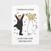 Herzlichen Glückwunsch zur Festlegung Ihres Hochze Karte (Vorderseite)