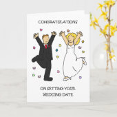 Herzlichen Glückwunsch zur Festlegung Ihres Hochze Karte (Gelbe Blume)