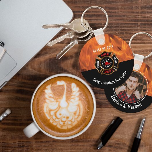 Herzlichen Glückwunsch zur Firefighter Flames Clas Schlüsselanhänger