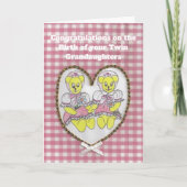 Herzlichen Glückwunsch zur Geburt Ihrer Zwillingsg Karte (Vorderseite)