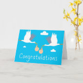 Herzlichen Glückwunsch zur Geburtskarte (Boy Twins Karte (Gelbe Blume)