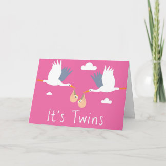 Herzlichen Glückwunsch zur Geburtskarte (Girl Twin Karte
