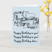 Herzlichen Glückwunsch zur Geburtstagskarte. Karte (Gelbe Blume)