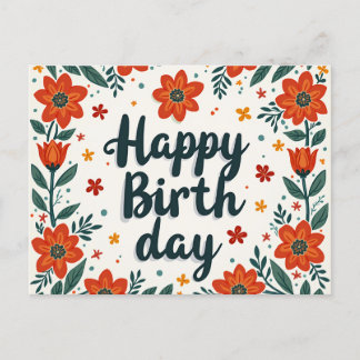 Herzlichen Glückwunsch zur Geburtstagskarte. Postkarte