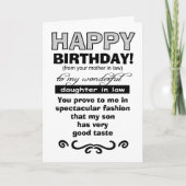 Herzlichen Glückwunsch zur Geburtstagsmutter im Ge Karte (Vorderseite)