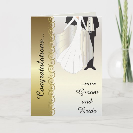 Herzlichen Glückwunsch zur Groom & Bride Wedding C Karte (Vorderseite)