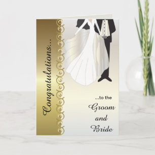 Herzlichen Glückwunsch zur Groom & Bride Wedding C Karte