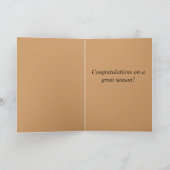 Herzlichen Glückwunsch zur großen Basketballsaison Karte (Innenseite)