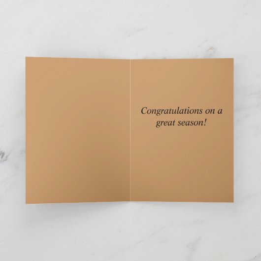 Herzlichen Glückwunsch zur großen Basketballsaison Karte (Innenseite)