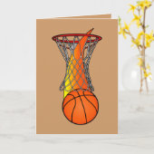 Herzlichen Glückwunsch zur großen Basketballsaison Karte (Gelbe Blume)