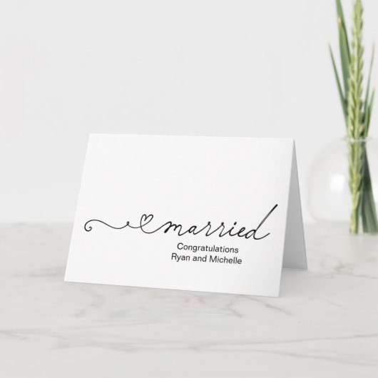 Herzlichen Glückwunsch zur Hochzeit Braut Bräutiga Karte (Vorderseite)