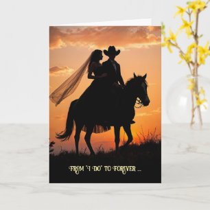 Herzlichen Glückwunsch zur Hochzeit Country Wester Karte