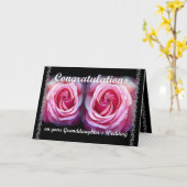 Herzlichen Glückwunsch zur Hochzeit deiner Enkelin Karte (Gelbe Blume)