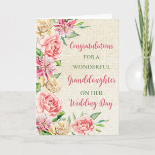 Herzlichen Glückwunsch zur Hochzeit der Enkelin Karte