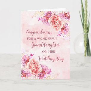 Herzlichen Glückwunsch zur Hochzeit der Enkelin mi Karte
