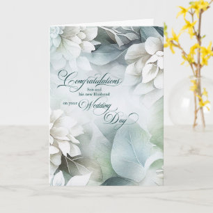 Herzlichen Glückwunsch zur Hochzeit für Sohn und s Karte