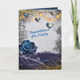 Herzlichen Glückwunsch zur Hochzeit Grußkarte Karte