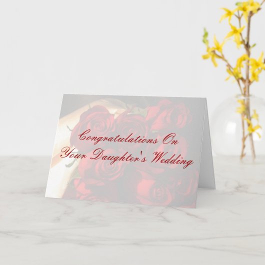 Herzlichen Glückwunsch zur Hochzeit Ihrer Tochter Karte (Gelbe Blume)