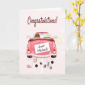 Herzlichen Glückwunsch zur Hochzeit mit dem Paar i Karte (Gelbe Blume)