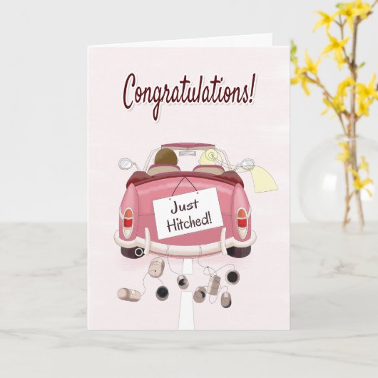 Herzlichen Glückwunsch zur Hochzeit mit dem Paar i Karte (Gelbe Blume)