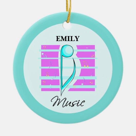 Herzlichen Glückwunsch zur musikalischen Leistung Keramikornament (Vorne)