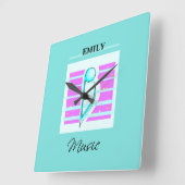 Herzlichen Glückwunsch zur musikalischen Leistung Quadratische Wanduhr (Winkel)