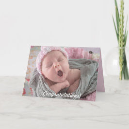 Herzlichen Glückwunsch zur neuen Baby Girl Card Karte