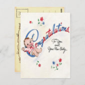 Herzlichen Glückwunsch zur neuen Baby-Postkarte Postkarte (Vorne/Hinten)