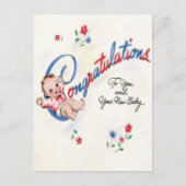 Herzlichen Glückwunsch zur neuen Baby-Postkarte Postkarte (Vorderseite)