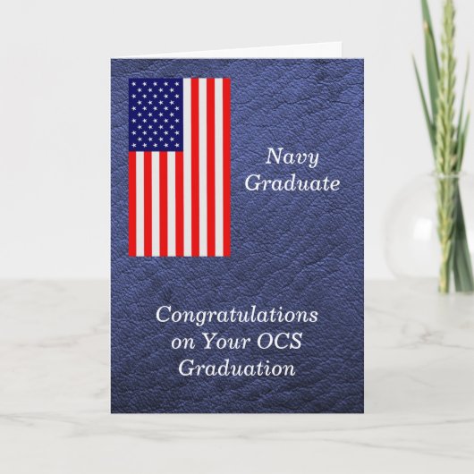 Herzlichen Glückwunsch zur OCS Navy Graduate Card Karte (Vorderseite)