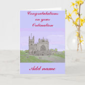 Herzlichen Glückwunsch zur Ordination hinzufügen N Karte (Gelbe Blume)