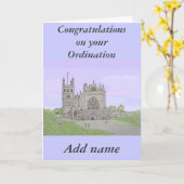 Herzlichen Glückwunsch zur Ordination hinzufügen N Karte (Gelbe Blume)