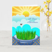 Herzlichen Glückwunsch zur Pensionierung mit Ladyb Karte (Gelbe Blume)