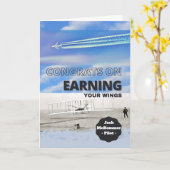 Herzlichen Glückwunsch zur Pilotlizenz für Gewinns Karte (Gelbe Blume)