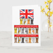 Herzlichen Glückwunsch zur RAF-Abreise-Parade Karte (Gelbe Blume)