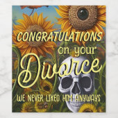 Herzlichen Glückwunsch zur Scheidung von Skull Son Weinetikett (Einzelnes Label)