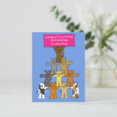 Herzlichen Glückwunsch zur Übergabe Ihrer GCSEs. Postkarte (Stehend Vorderseite)