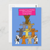 Herzlichen Glückwunsch zur Übergabe Ihrer GCSEs. Postkarte (Vorne/Hinten)