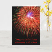 Herzlichen Glückwunsch zur US-Staatsbürgerschaft, Karte (Gelbe Blume)