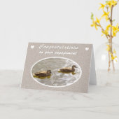 Herzlichen Glückwunsch zur Verlobung, das Paar der Karte (Gelbe Blume)