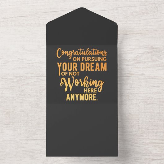 Herzlichen Glückwunsch zur Verwirklichung Ihres Tr All In One Einladung (Innen Boden)