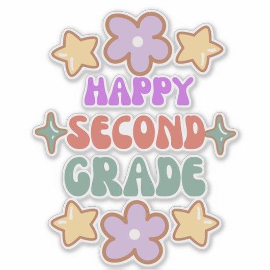 Herzlichen Glückwunsch zurück zur Schule, hallo 2. Aufkleber (Vorderseite)