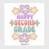 Herzlichen Glückwunsch zurück zur Schule, hallo 2. Aufkleber (Blatt)