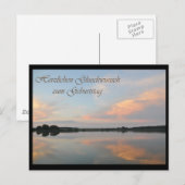 Herzlichen Glueckwunsch Postkarte (Vorne/Hinten)