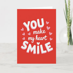 Herzlichen Grußkarte 'You Make My Heart Smile' Karte