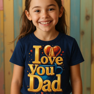 Herzlichen "I Liebe You Vater" T - Shirt der Kinde