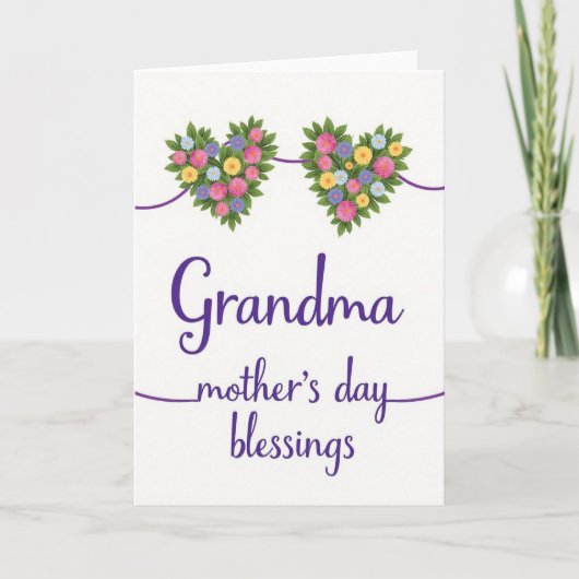 Herzlichen Muttertag Blumen Karte (Vorderseite)